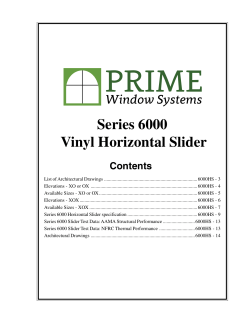 Series 6000 Vinyl Horizontal Slider