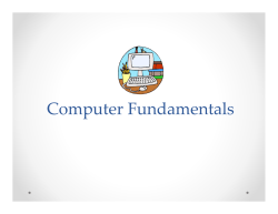 Computer Fundamentals - Department of Computer Science