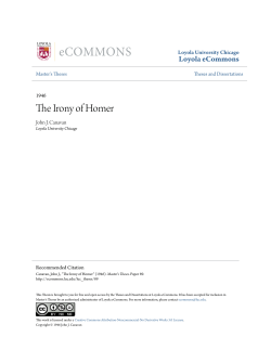 The Irony of Homer - Loyola eCommons