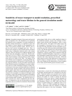 Sensitivity of tracer transport to model resolution, prescribed