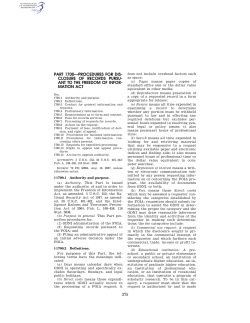 DNI Code of Federal Regulations Under FOIA