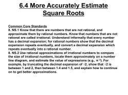 6.4 More Accurately Estimate Square Roots