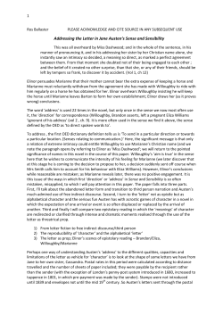 Addressing the Letter in Sense and Sensibility
