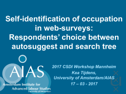 Self identification of occupation in web-surveys