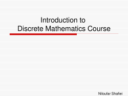 Introduction to Discrete Mathematics Course