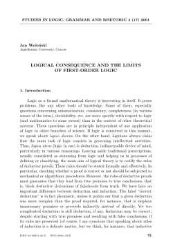 logical consequence and the limits of first