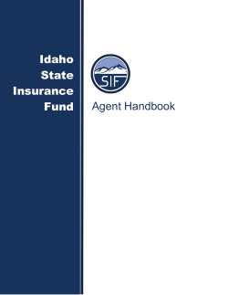 Agent Handbook - Idaho State Insurance Fund