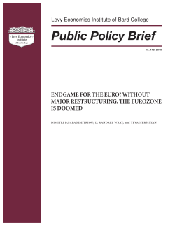 Endgame for the Euro? - Levy Economics Institute of Bard College