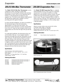 Evaporation 255-212 Min-Max Thermometer 255