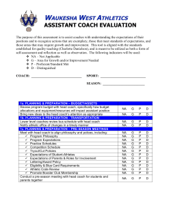 assistant coach evaluation