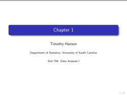 Chapter 1 - University of South Carolina