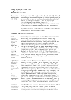 Module B: Critical Study of Texts Sample 6: Speeches Response by