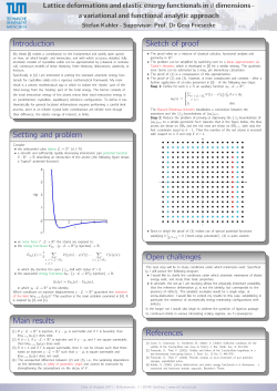 Introduction Setting and problem Main results Sketch of proof Open