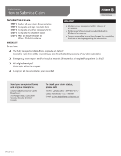 Allianz Expatriate CLAIM FORM PDF