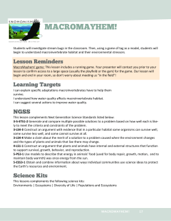 Students will investigate stream bugs in the classroom. Then, using