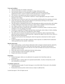 Terms and conditions • This reservation does not constitute a