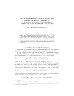 on the optimal constants in korn`s and geometric rigidity estimates, in