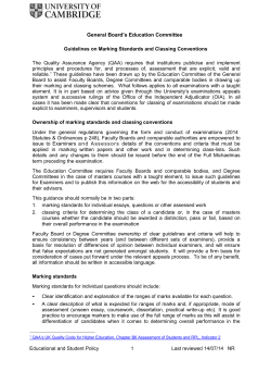 Guidelines on Marking Standards and Classing