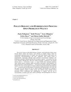 Pollen biology and hybridization process: Open problem in walnut
