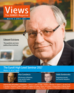 The Eurofi High Level Seminar 2017