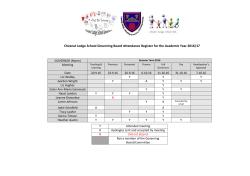 Chesnut Lodge School Governing Board Attendance Register for