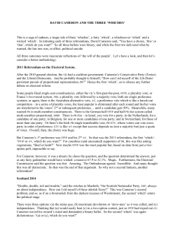 David Cameron and the three `whiches`