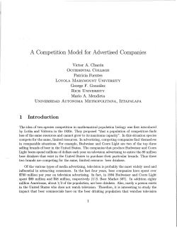 A Competition Model for Advertised Companies