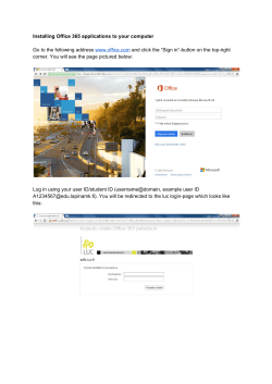 Installing Office 365 applications to your computer Go to the