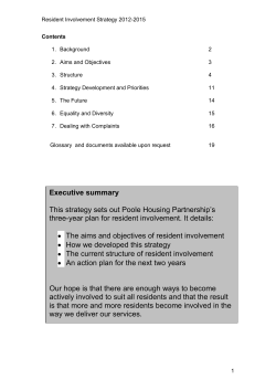 Executive summary This strategy sets out Poole Housing