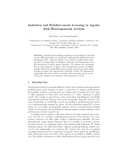Imitation and Reinforcement Learning in Agents with