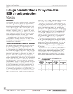 Design considerations for system-level ESD