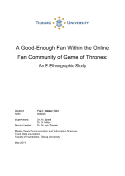 A Good-Enough Fan Within the Online Fan Community of Game of