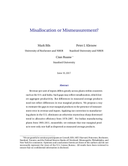 Misallocation or Mismeasurement?
