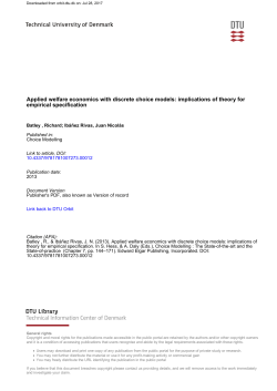 Applied welfare economics with discrete choice models