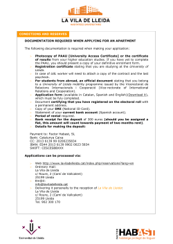 DOCUMENTATION REQUIRED WHEN