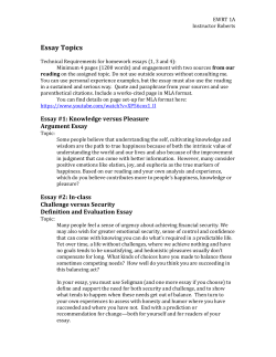 Essay Topics