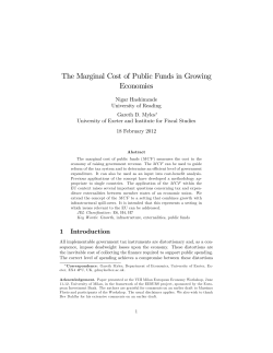 The Marginal Cost of Public Funds in Growing Economies