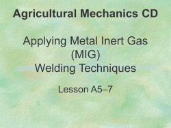Applying Metal Inert Gas (MIG) Welding Techniques