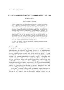 gap time bias in incident and prevalent cohorts