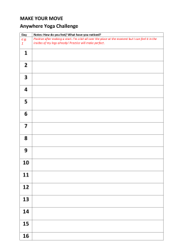 MAKE YOUR MOVE Anywhere Yoga Challenge