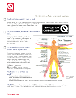 Strategies to help you quit tobacco