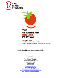 Festival Products - The Riant Theatre