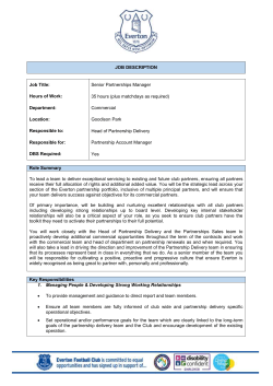 Senior Partnerships Manager