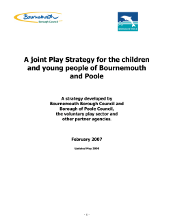 A joint Play Strategy for the children and young