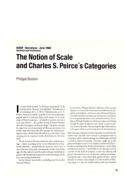 The Notion of Scale and Charles S. Peirce`s Categories