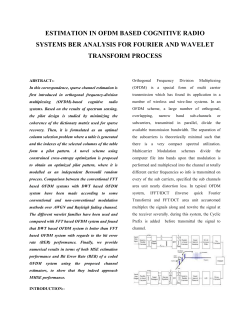 estimation in ofdm based cognitive radio systems ber