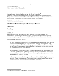 Inequality and Redistribution during the Great