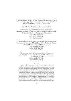 A Multi-Issue Negotiation Protocol among Agents with Nonlinear