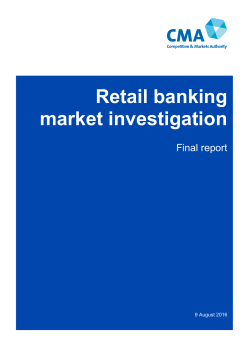 Retail Banking Market Investigation: Final Report