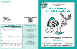 Math Games for All Standards - Comox Valley Teachers Association